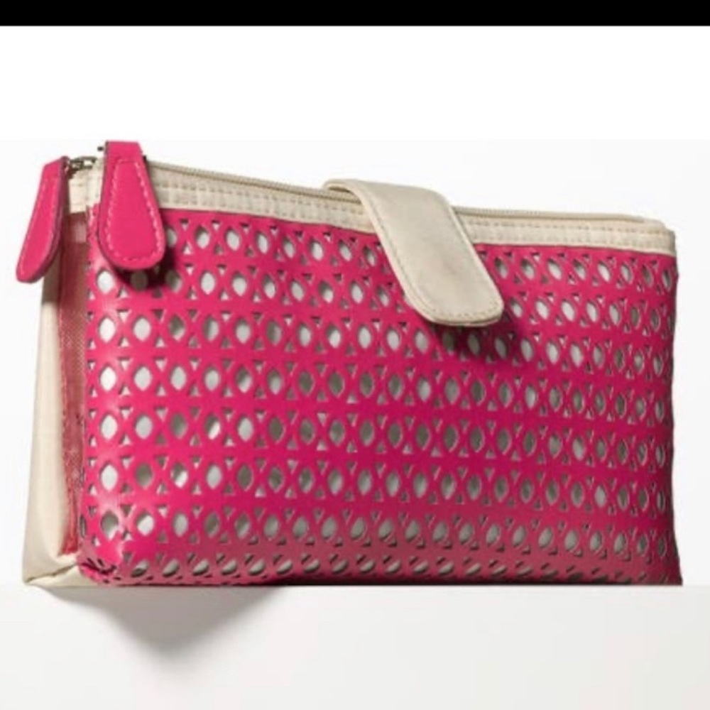 Nordstrom Beauty Spot makeup bag, twin pouch. Individual zippers elegant